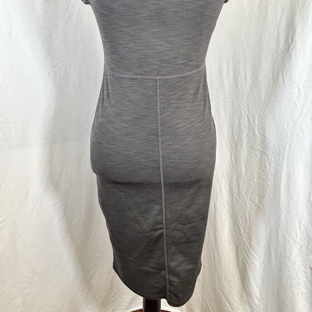 Prana Becksa Tank Dress Mink Grey Ribbed Stretch UPF 50 Athletic Bodycon Small - Picture 5 of 13